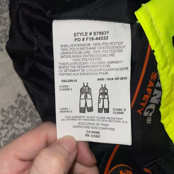 HiVis Insulated Bib Overalls Work King Safety Size 4XL Mens - Picture 12 of 13